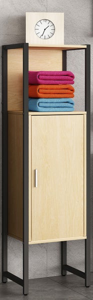 Holz Metall Badmöbel Midischrank Badschrank Edino