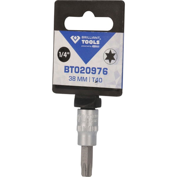 BRILLIANT TOOLS 1/4 Torx-Bit-Stecknuss T40 - BT020976