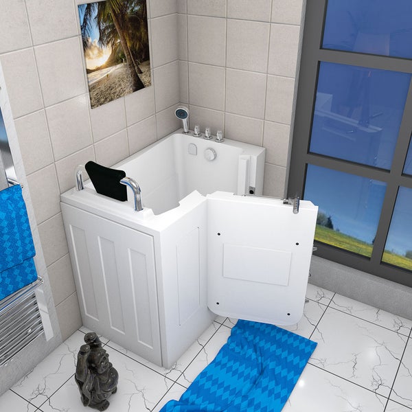 Sitzbadewanne Senioren Sitzwanne Tür S08-TH-C-L 110x68cm