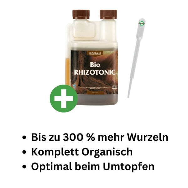 Canna Bio Rhizotonic 250 ml – 100% Biologischer Wurzelaktivator für kräftige Wurzeln und schnelles Wachstum – Ideal für Tomaten, Orchideen & viele Pflanzen – Präzise Dosierung mit Pipette