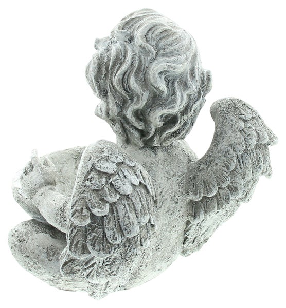 FRANK FLECHTWAREN | Engel Vogeltränke, POLYRESIN, 20 x 20 x 23 cm