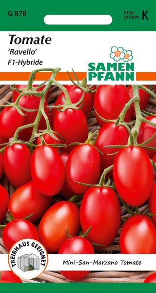 Samenpackung Mini-San-Marzano Tomate Ravello F1-Hybride