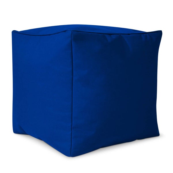 Green Bean© Sitzsack-Hocker 40x40x40cm mit EPS-Perlen Füllung - Fußhocker Fußkissen Sitz-Pouf für Sitzsäcke - Bodenkissen für Kinder und Erwachsene - Fußablage Sitzkissen Sitzhocker Blau