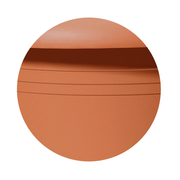 Scheurich 3er Set Blumentöpfe Oliver mit Untersetzern, Farbe: Terracotta, 40,4 cm Durchmesser, 28,1 cm hoch, 19,3 l Vol.