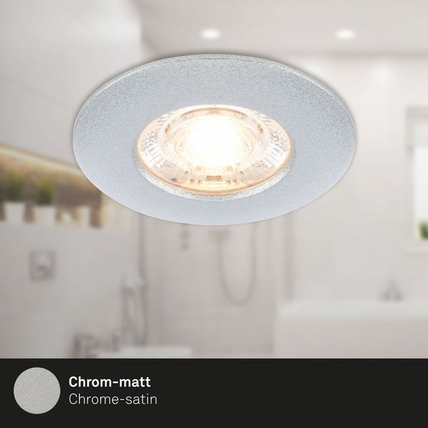 Deckeneinbaustrahler in Chrom-Matt Optik