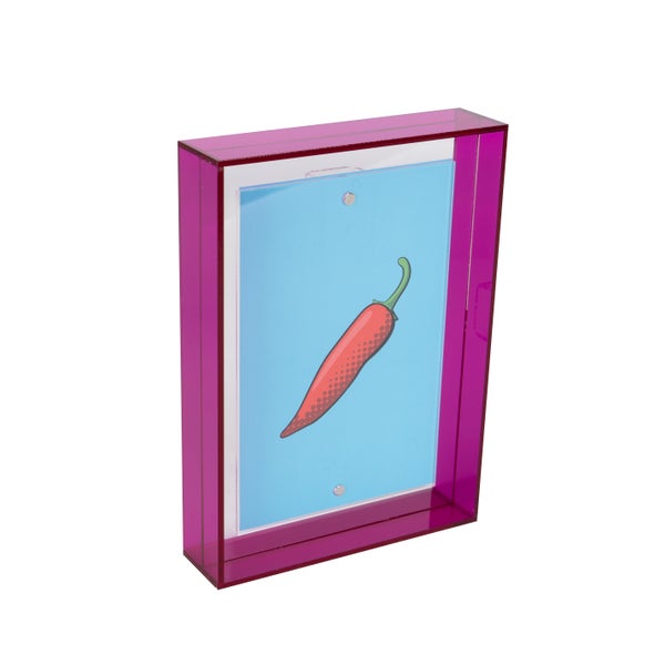 Bilderrahmen | Foto | Fotorahmen | Neon | Wechselrahmen | Pink | Format: 10x15cm