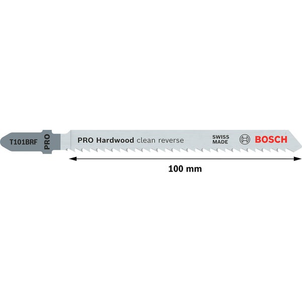 Bosch PRO Hardwood clean reverse T101BRF Stichsägeblatt 100 mm 5-tlg. - 2608634235
