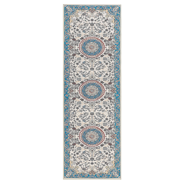 Läufer mit floralem Muster und Bordüre