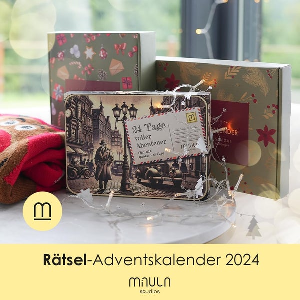 Rätsel Adventskalender 2024 - Detektiv Spiel Adventskalender - 24 Spannende Rätsel - Krimi Adventskalender mit 24 Umschlägen - Escape Adventskalender Spanndender Adventskalender AC004