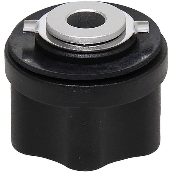 Schwarzer Verschluss für Sanitärinstallation