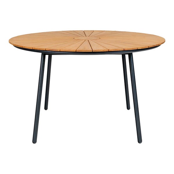Cleveland Gartentisch Ø130cm Teak,schwarz. 130 X 130 X 74 cm