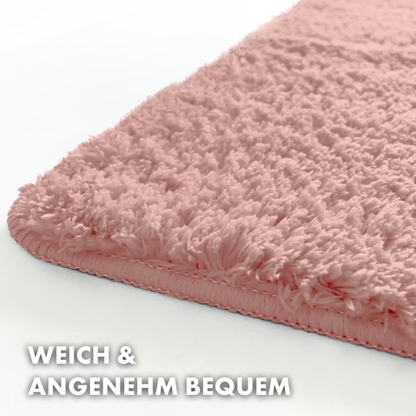 Detailansicht einer Badematte mit weicher Oberfläche
