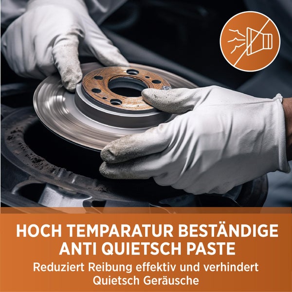 Prinox Profi Kupferpaste 150g - Extrem Hitzebeständig bis +1200°C - Kupferfett Paste für KFZ Bremsen, Auspuff, als Schmierpaste für Schrauben, Bremspaste etc.