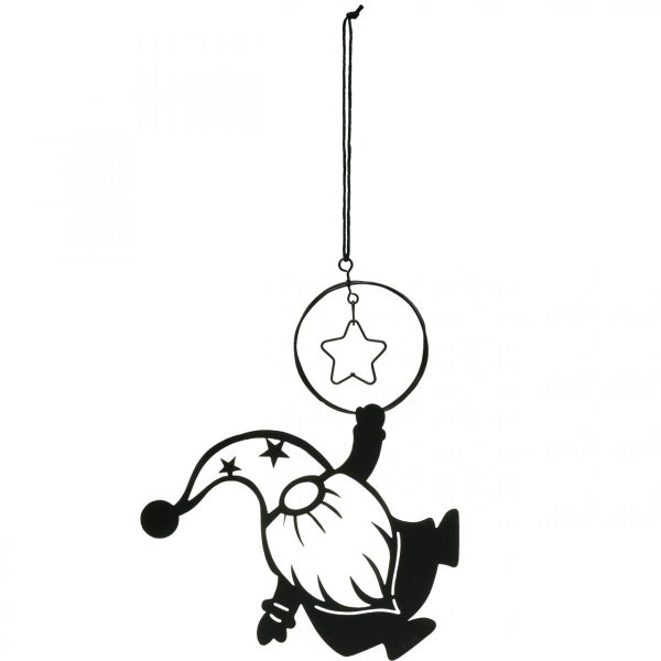 Dekofigur Wichtel mit Stern zum Aufhängen