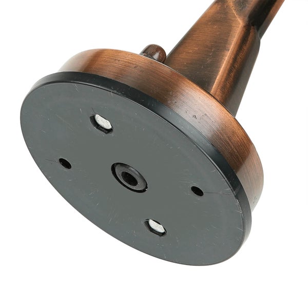 Metallischer Gardinenstangenhalter mit schwarzer Montageplatte