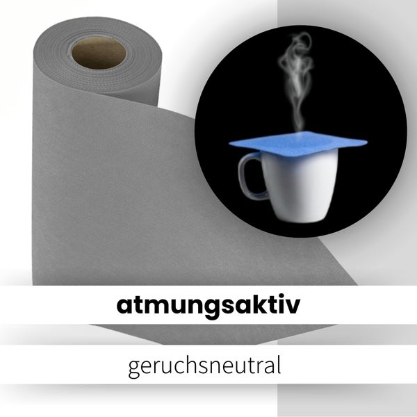 Sensalux Tischläufer, Länge: 25m, stoffähnliches Vlies, Breite: 30cm, Grau