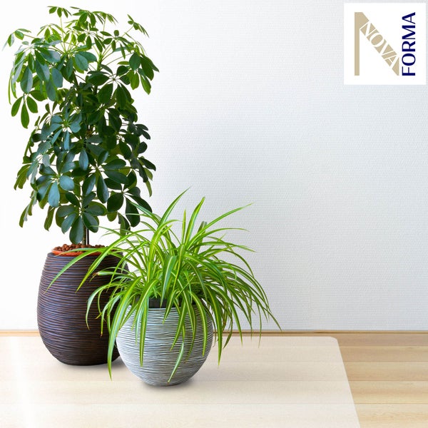 Bodenschutzmatte PE MILKY - Semi-transparent - 116x130 cm - Hartboden - Milchige Schutzmatte als Unterlage für Bürostuhl