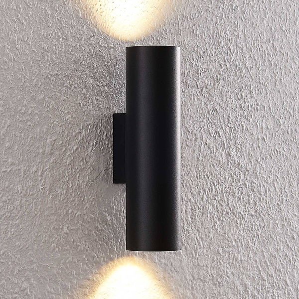 Schwarze LED Wandleuchte für den Aussenbereich