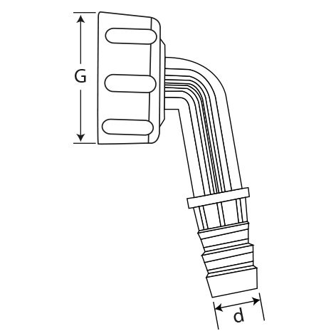 HAAS® Winkelverschraubung 90° aus Kunststoff, 2246