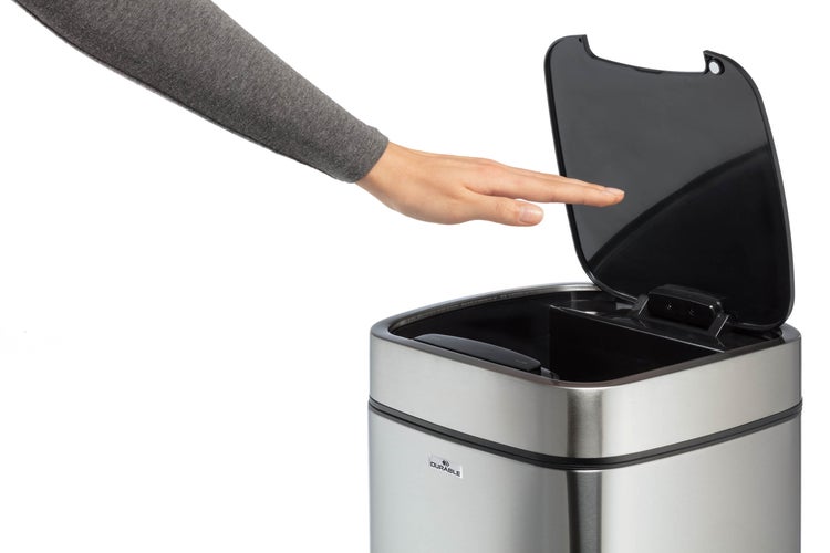 Durable 342223 Sensor Abfalleimer NO TOUCH, mit Inneneimer, 21 Liter, silber