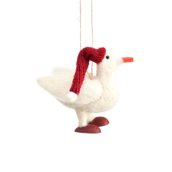 Gänse Weihnachtshänger aus filz - Sass & Belle