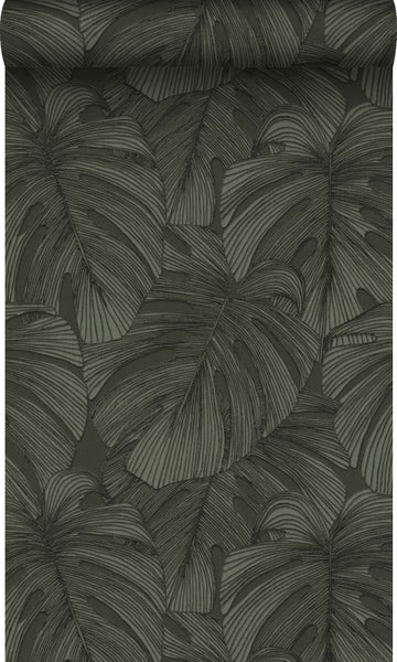 Origin Wallcoverings Tapete 3D Muster Blätter Dunkelgrün - 50 x 900 cm - 347920
