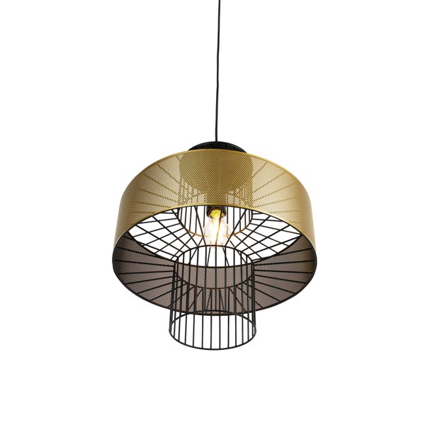 Hängelampe mit Metallschirm und Gitterdesign