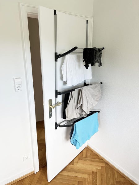 ADOB, Problemlöser Wäscheständer mit 3 Etagen zur Türbefestigung oder Wandbefestigung
