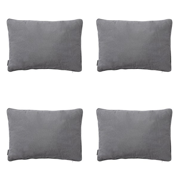 Dekokissen Panama grau - ca. 40x60 cm - 4er-Set