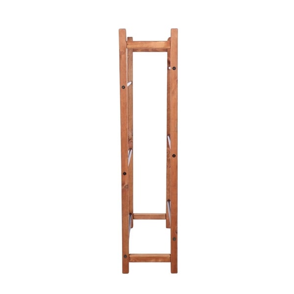 PROREGAL Getränkekistenregal EIFEL HxBxT 138x82x32cm 6 Kisten auf 3 Ebenen Massives Kiefernholz Braun geölt