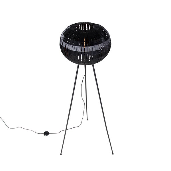 Stehleuchte mit Kugel Lampenschirm und Stativbeinen