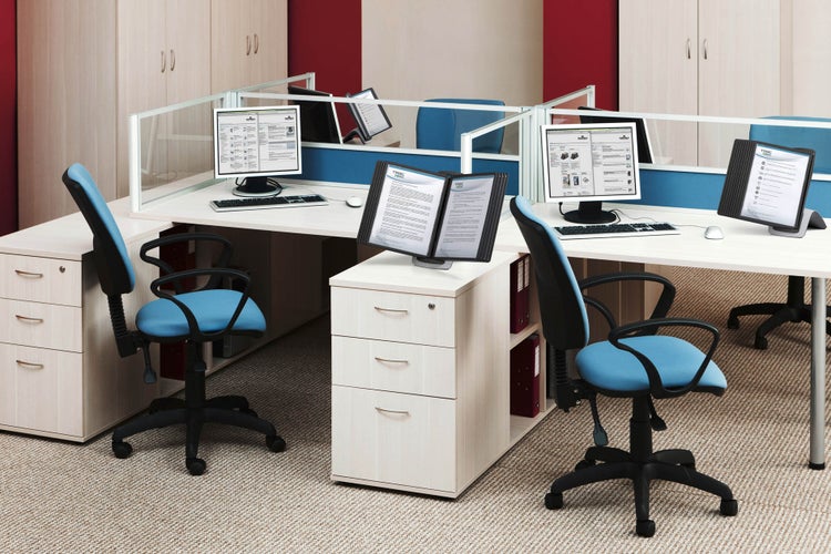 Durable 585501 Tisch-Sichttafelsystem Sherpa Style Table 10, mit 10 Sichttafeln A4, schwarz
