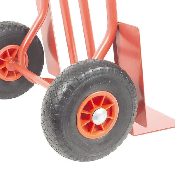 Sackkarre Trestles S01 Stahl | Transportkarre mit PU-Rädern & 250 kg Tragkraft | Rot | Profi-Qualität Made in EU