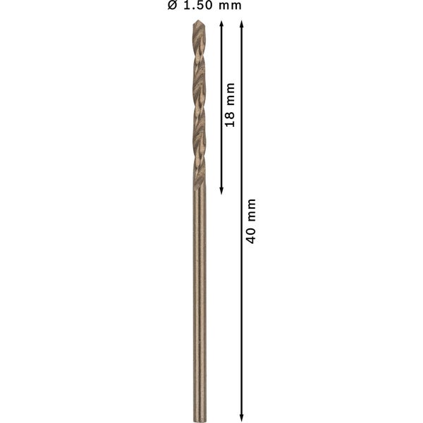 Bosch PRO Stainless Steel HSS-Co Spiralbohrer 1 x 18 x 40 mm - 2608585873