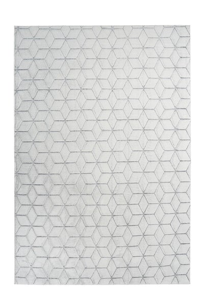 Kurzflor Teppich Splendora Weiß / Anthrazit Modern, Klassisch 120 x 160 cm