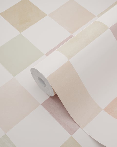 Tapetenrolle mit geometrischem Rautenmuster