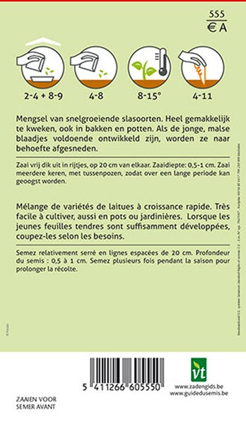 Anweisungen für Salatsamen
