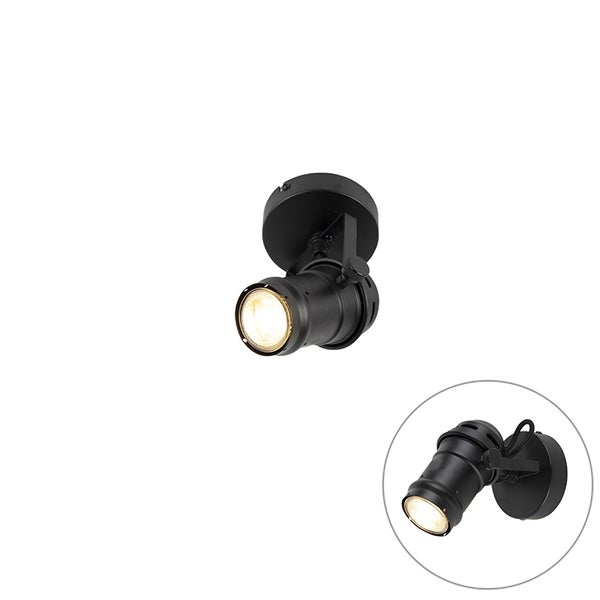 Schwarzer Wandstrahler für den Innenbereich