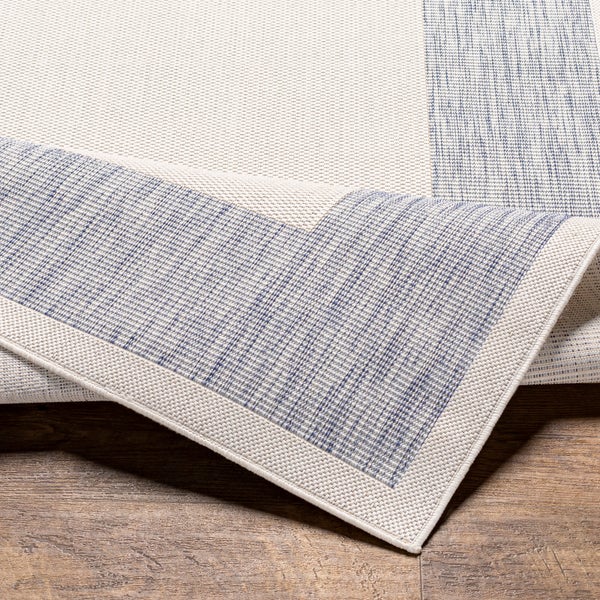 In-/Outdoor-Teppich Blau/Beige 200x275 cm LAYLA