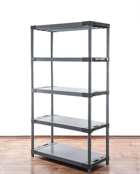 PROREGAL Kunststoffregal Grey Bear Tall HxBxT 180 x 90 x 46 cm Fachlast 120 kg Grau