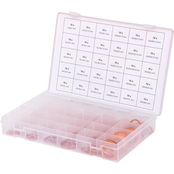 Sortiment Kupfer Dichtringe 300-teilig im Kunststoffkasten