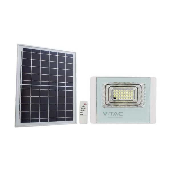 V-TAC VT-60W-W - Weiße Solar-Flutlichter - 20W -IP65 - 1650 Lumen - 4000K