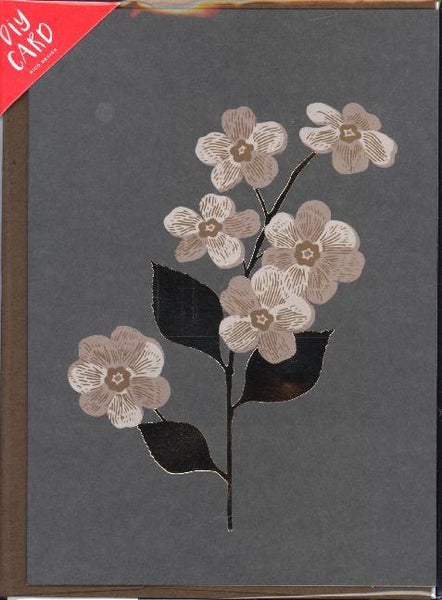 Diy Card, Magnolie, Dunkelgrau