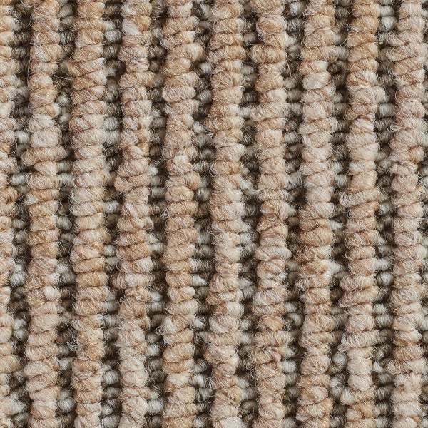 Schlingen Teppichboden Meterware beige Teppich Auslegware 500 cm Breite (Meterware)
