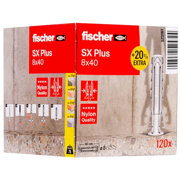 Fischer Dübel SX Plus 8x40 +20% (120 Stk.) - 573161