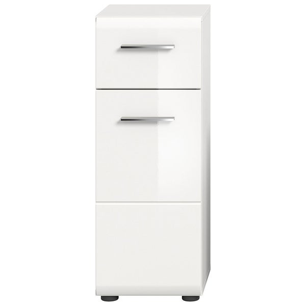 Ice Badschrank 1 Schublade 1 Tür weiß Hochglanz. 30 X 30 X 80 cm