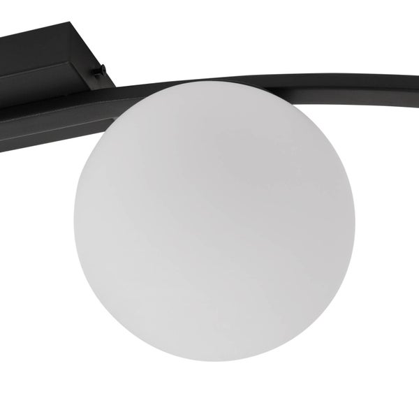 Lucande Deckenlampe Kulka (Modern) in Schwarz aus Metall (3 flammig, G9) - Deckenleuchte Lampe Wohnzimmerleuchte