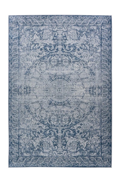 Flachflor Teppich Serenique Blau Vintage-Design, Used-Look, Orientalisch 80 x 150 cm