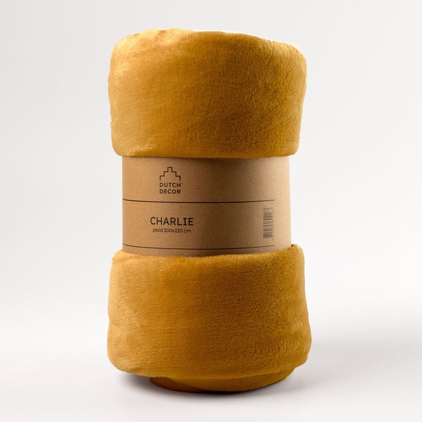 Gerollte Kuscheldecke mit Banderole