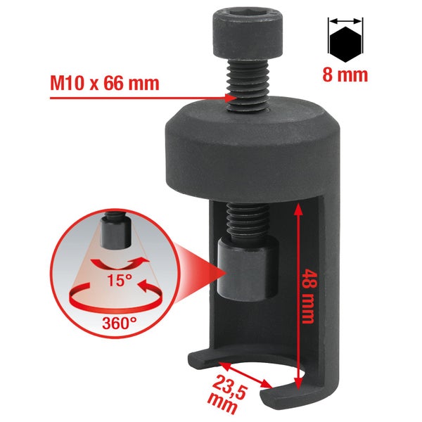 Spezialwerkzeug mit den Maßen M10 x 66 Millimeter, 8 Millimeter und 23,5 Millimeter